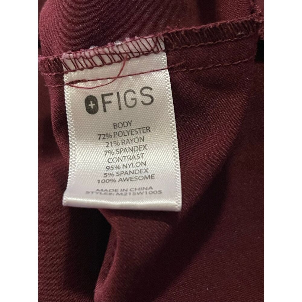 FIGS Technical Collection Mens Red Zip Pocket Techwear Polo Scrub Top Size Small - Picture 8 of 8
